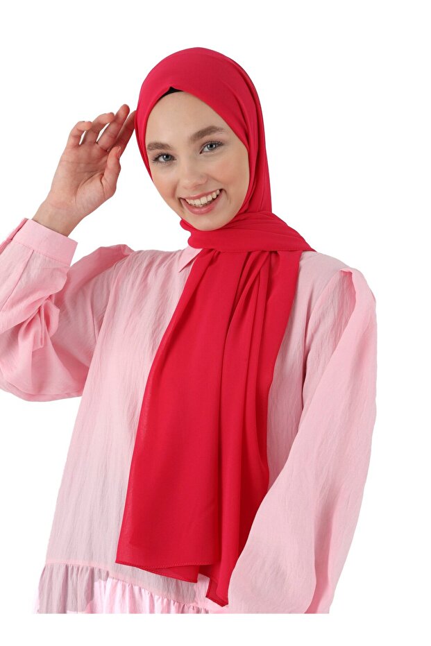 Şifon Şal - Cherry - Şal - 1