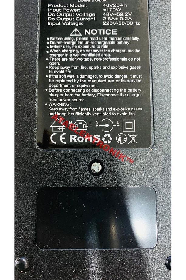 48 Volt 20 Amper Volta UYUMLU VSM-VSC -VSA Elektrikli Bisiklet Şarj Aleti - 2