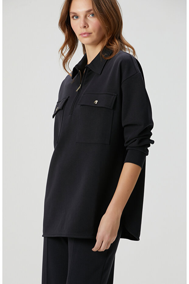 Siyah Sweatshirt - 4