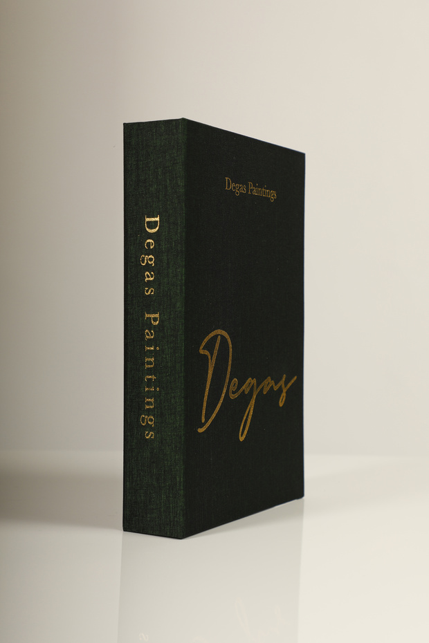 Fabric Covered Green Degas Decorative Book Box