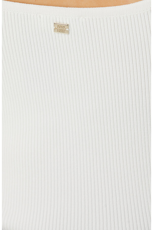 Kırık Beyaz Triko Atlet - 6