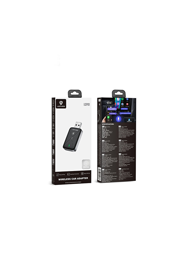 Wireless Transmitter Adaptör Lenyes LCP01 USB Bluetooth 5.0 Siyah - 5