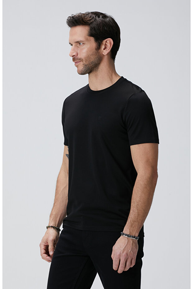 Siyah Basic T-shirt - 4