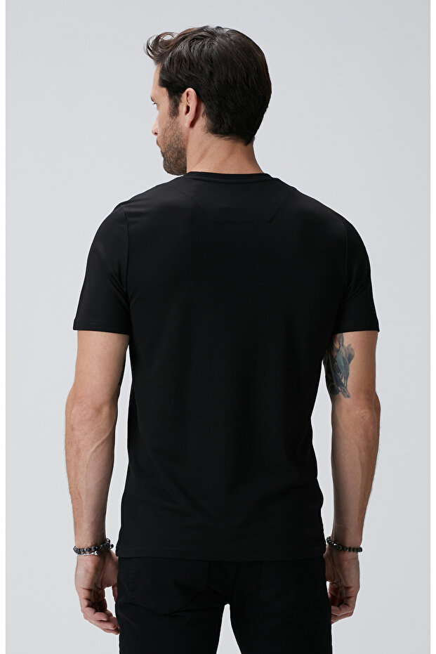 Siyah Basic T-shirt - 5