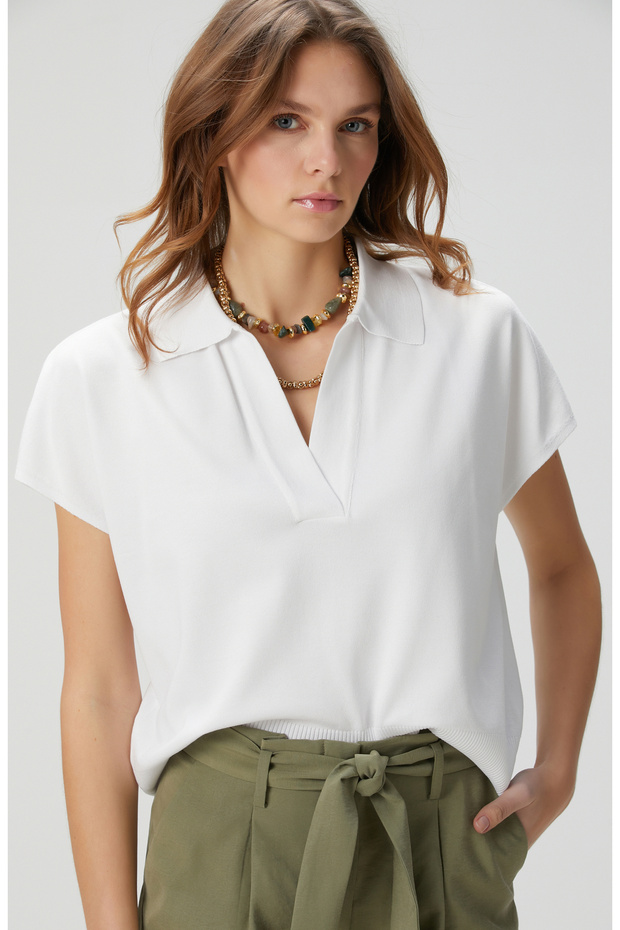 Kırık Beyaz Kazak - 1