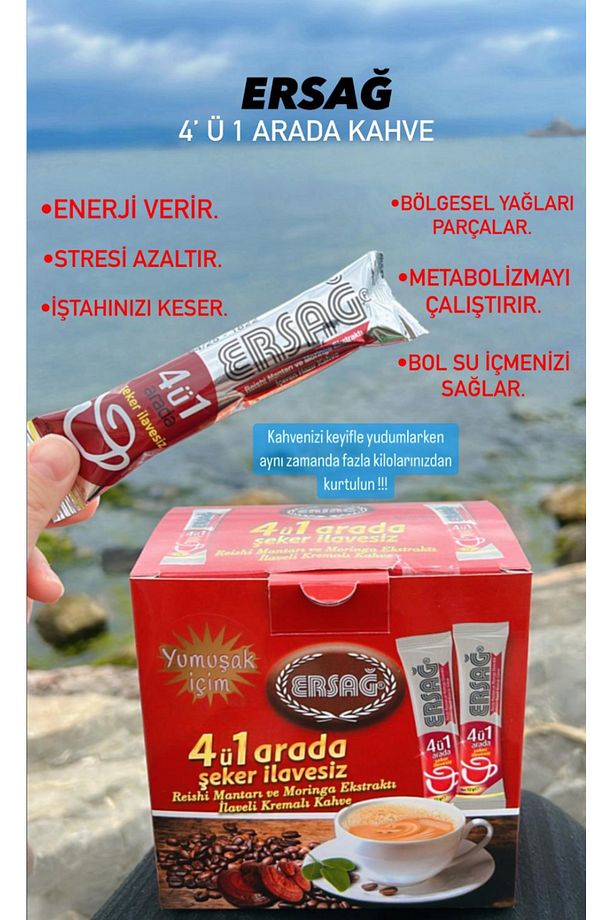 4ü 1 Arada Kahve Yumuşak Içim (tek Içimlik Paket) 240gr 12x20 Adet - 3