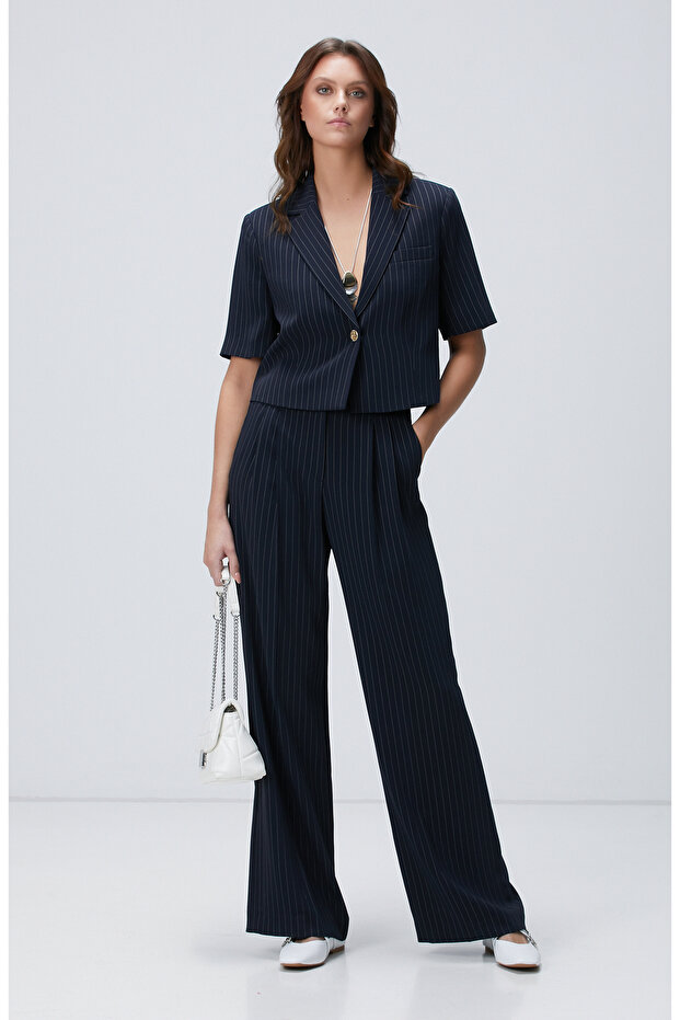 Lacivert Pantolon - 1