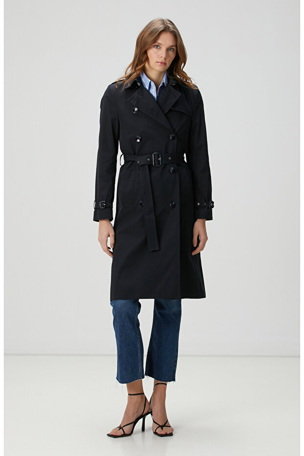 Lacivert Pardösü - 5