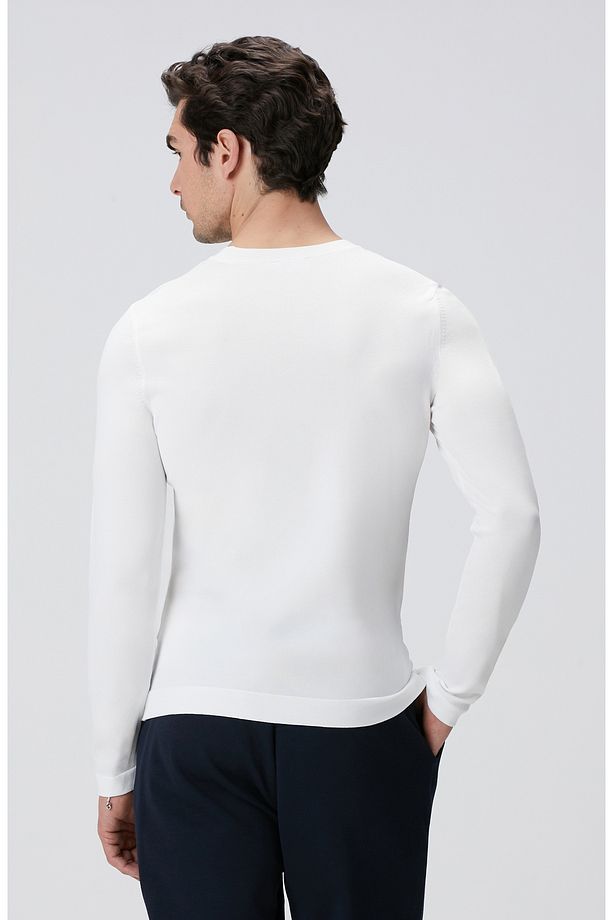 N-Tech Kırık Beyaz Basic Triko - 5