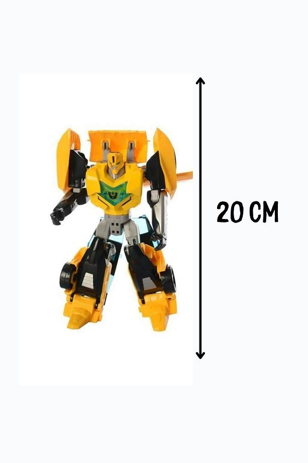 Oyuncak Robota Dönüşen Metal Transformers Robot Bumblebe Ve Optimus Prime Araba 2'li Set 20 cm - 2