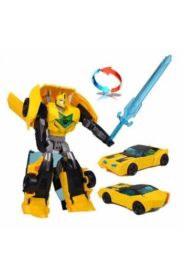 Oyuncak Robota Dönüşebilen Metal Gövdeli Transformers Robot 20 cm Robot Bumblebee Araba - 6