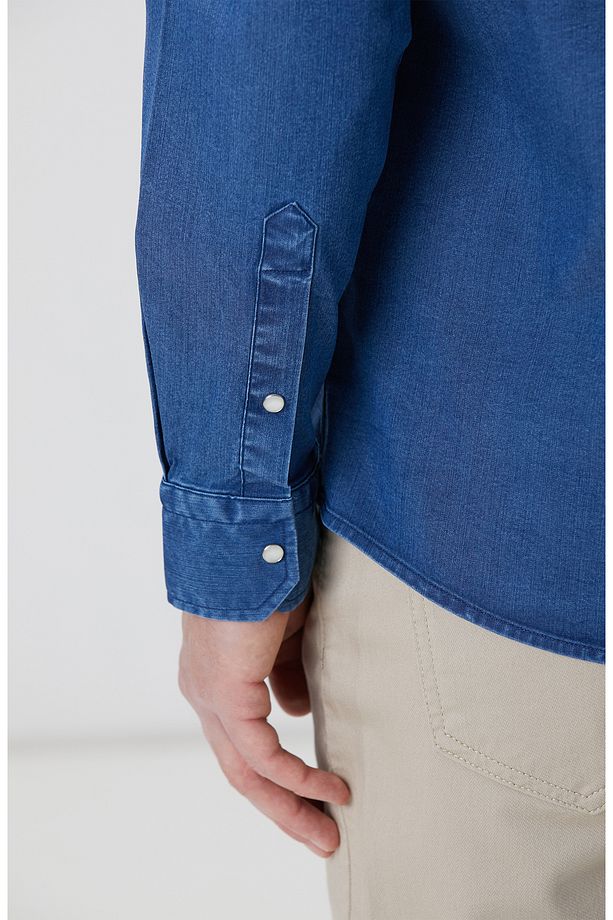 Antrasit Non-Denim Gömlek - 7