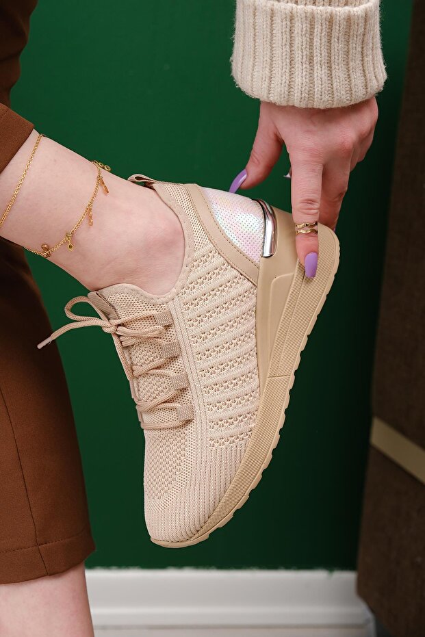 Delisle Fileli Kalın Topuklu Kadın Sneaker - 4