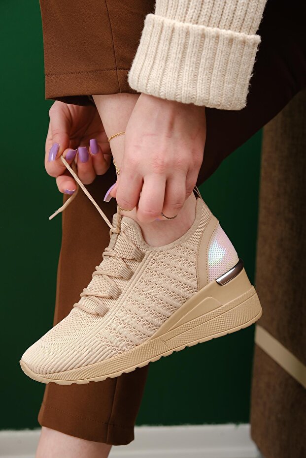 Delisle Fileli Kalın Topuklu Kadın Sneaker - 2