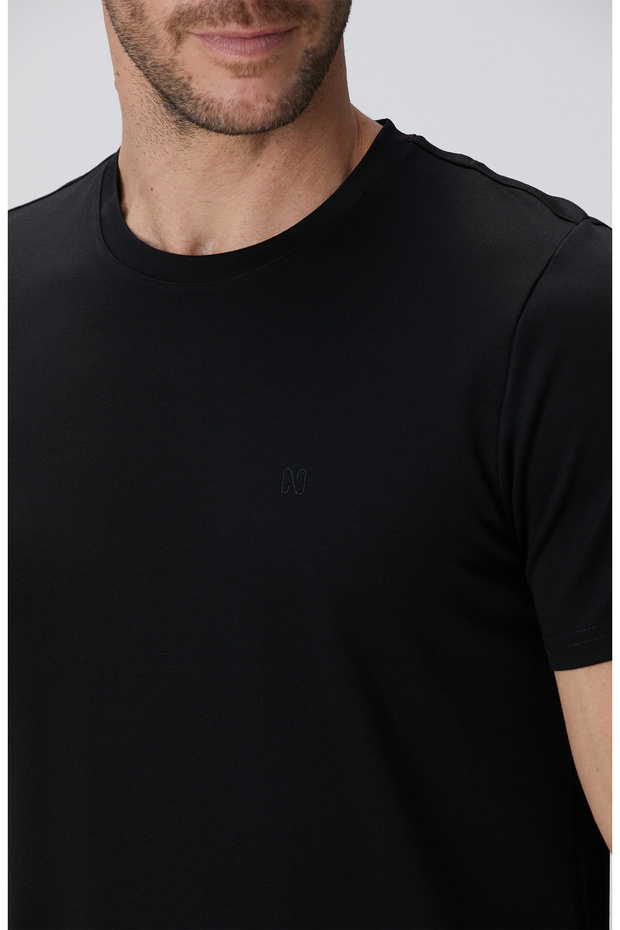 Siyah Basic T-shirt - 6