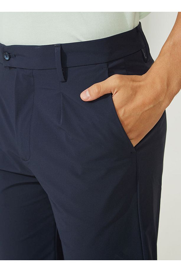 Normal Bel Slim Fit Koyu Mavi Erkek Bermuda Şort A261JONP581TF121/T- - 4