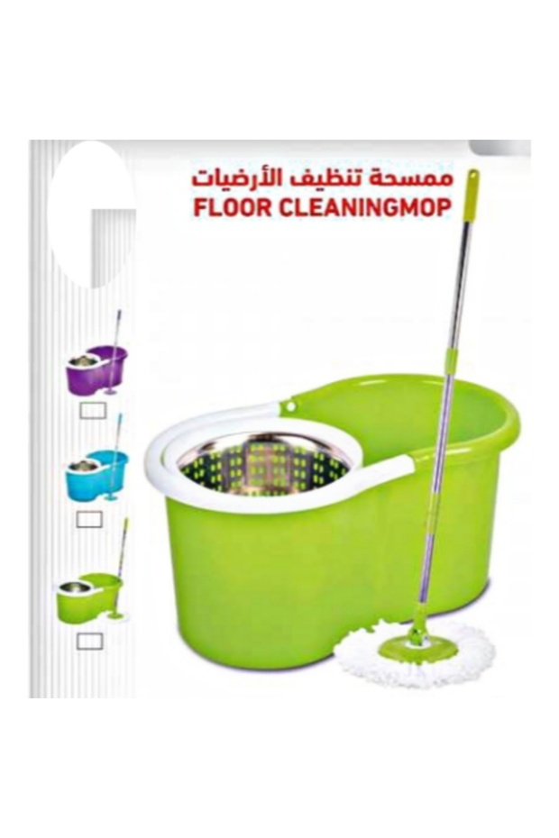 2in1 ممسحة تنظيف الارضيات الدوارة ستيل متعددة الالوان