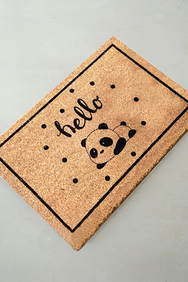 Coco Baby Panda Natural Koko Mat, 40X60 cm Bristle Door Mat