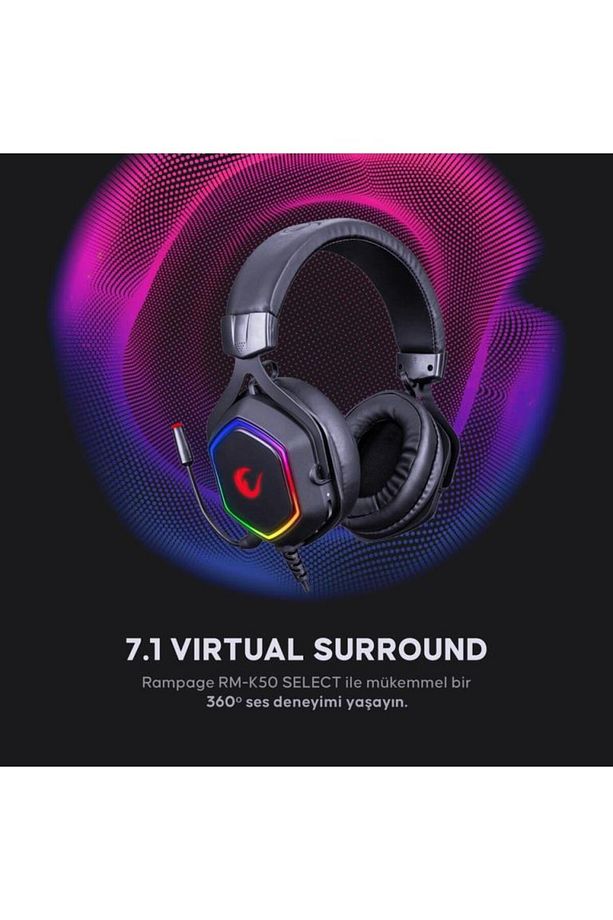 Rm-k50 Select Siyah Usb 7.1 Rgb Ledli Gaming Oyuncu Mikrofonlu - 4