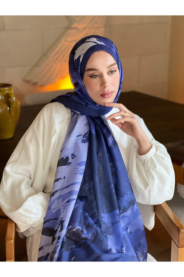 شال لينا بنمط المحيط - 1