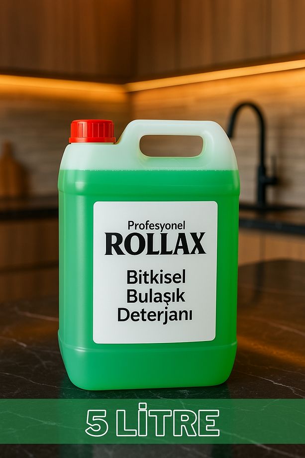 Rollax Profesyonel Bitkisel Elde Yıkama Bulaşık Deterjanı 5 Litre – Doğal Temizlik! - 1