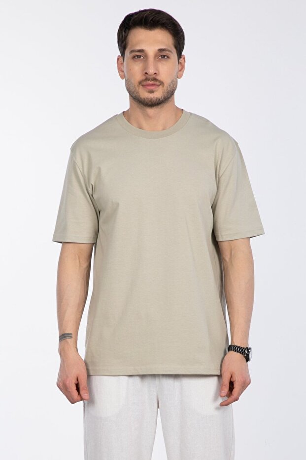 Basic T-Shirt - Taş - 2
