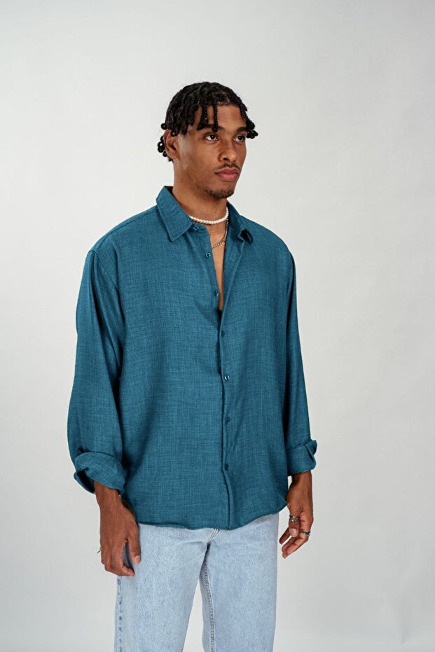 Oversize Erkek Gömlek - 3