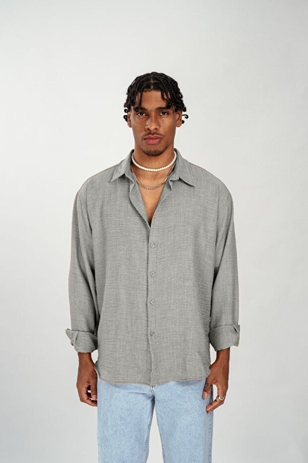 Koszula męska Sofia Linen Oversize - 1