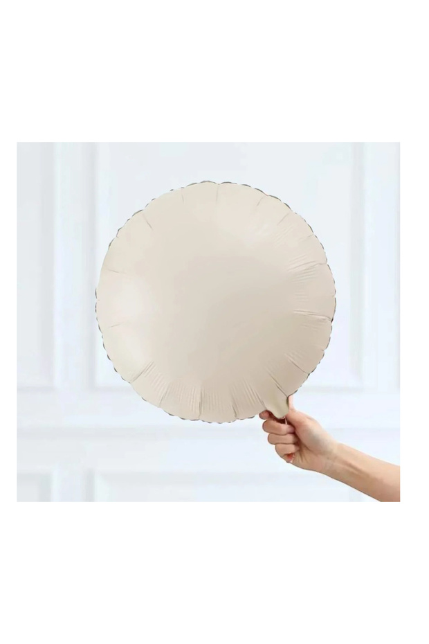 Round Cream Color Foil Balloon 18 Inch