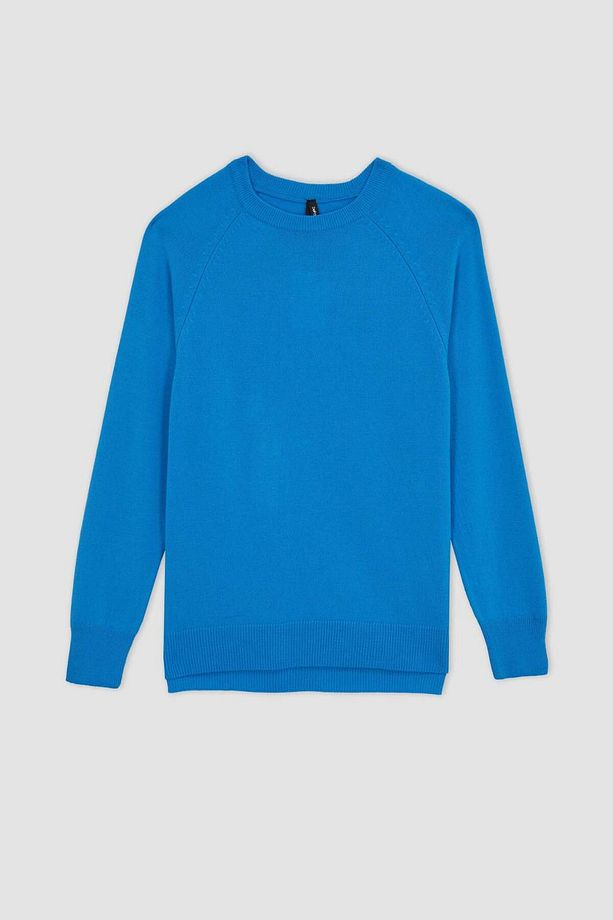 Regular Fit Bisiklet Yaka Basic Düz Triko Kazak I6913az23wn - 5