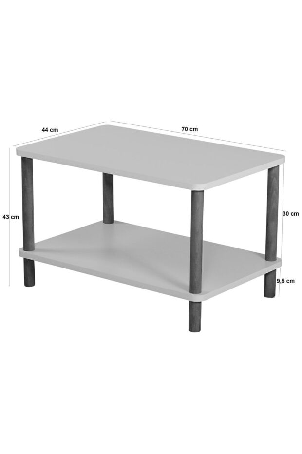 طاولة مركزية بأرجل خشبية مستطيلة - نقشة الصنوبر الأطلسي - 5