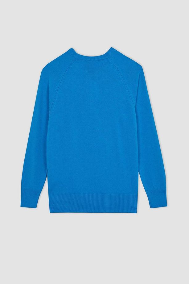 Regular Fit Bisiklet Yaka Basic Düz Triko Kazak I6913az23wn - 7