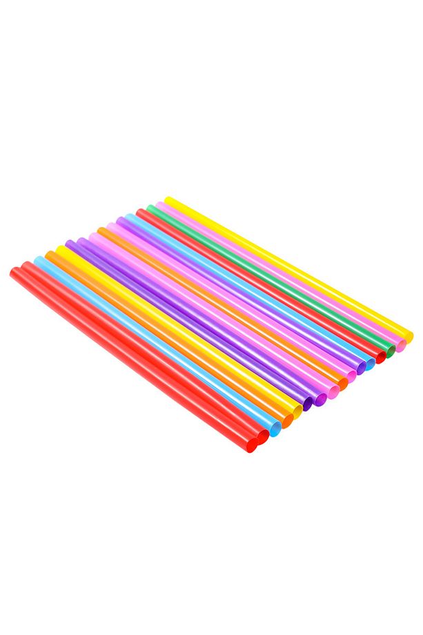 Tek Kullanımlık Renkli Pipet Frozen Soğuk, Sıcak Içecek Için 50 Adet/paket - 5