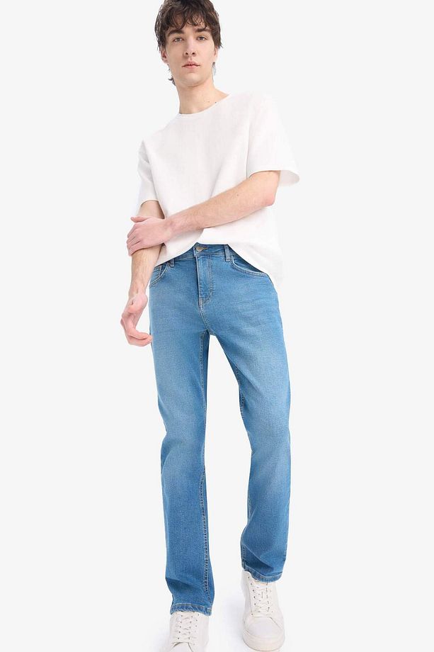 Sergio Regular Fit Normal Kalıp Normal Bel Boru Paça Jean Pantolon E7024AX25SP - 5