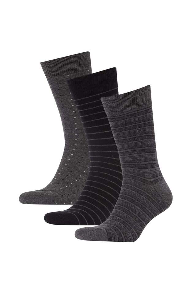 Men's 3-Piece Cotton Long Socks Y2551Azns