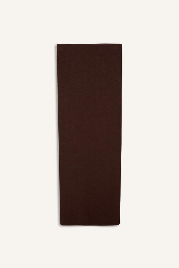 Yüksek Bel Fitilli Kaşkorse Basic Düz Maxi Kahve Etek C4497ax25sp - 8
