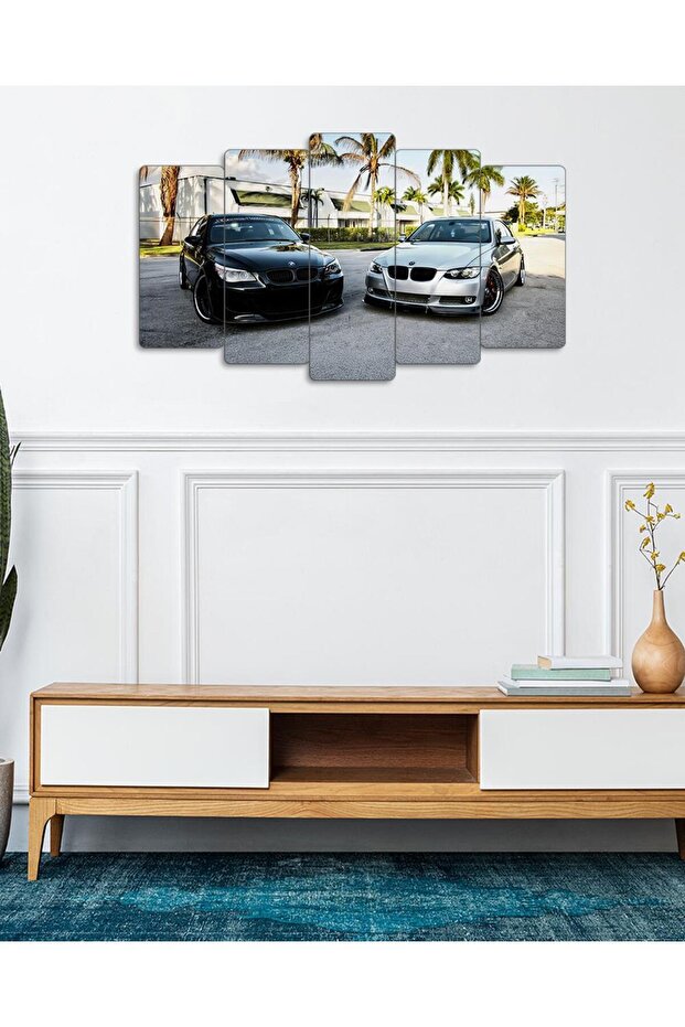 BMW M5 E60 & BMW E92 Coupe - 5 Parçalı Araba Tablo - 1