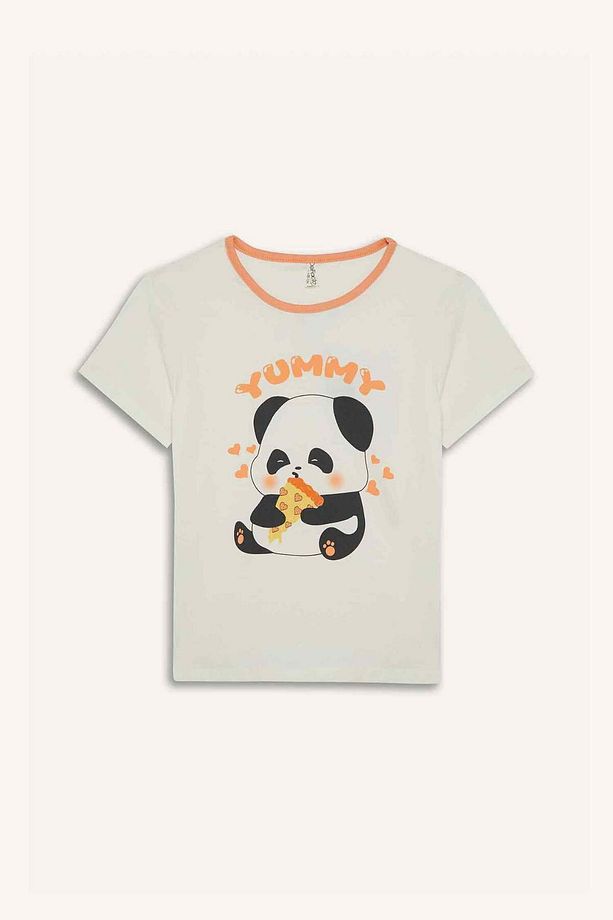 Kız Çocuk Pijama Takımı Kısa Kollu Üst Esnek Belli Şort E6428a825hs - 8
