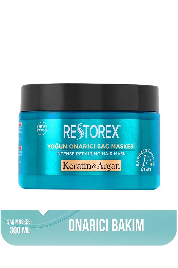 Keratin & Argan Onarıcı Saç Bakım Maskesi 300 Ml - Yıpranmış Ve Hasar Görmüş Saçlar Botoks Etkili - 1