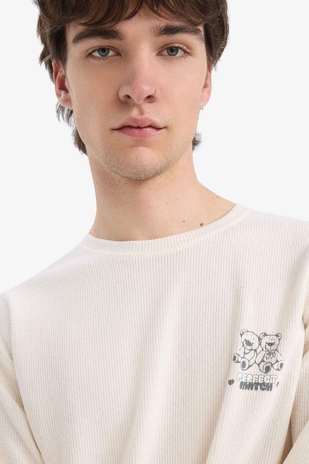 Pijama Takımı Baskılı Uzun Kollu Üst Uzun Alt E6833ax25sp - 7