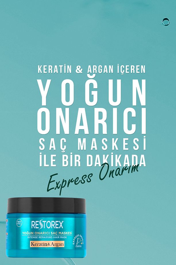Keratin & Argan Onarıcı Saç Bakım Maskesi 300 Ml - Yıpranmış Ve Hasar Görmüş Saçlar Botoks Etkili - 7