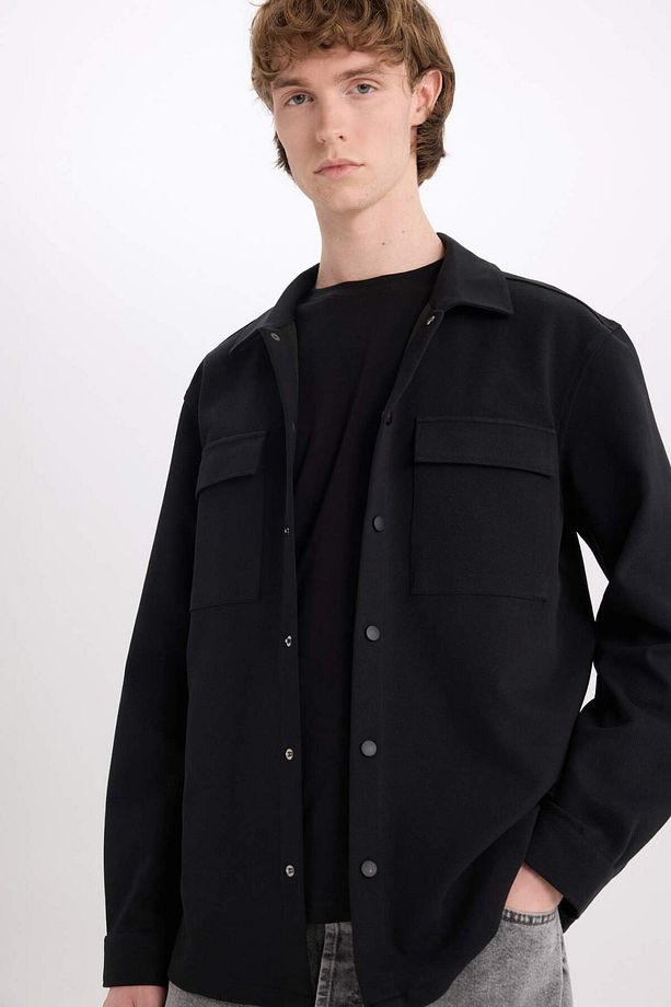 Regular Fit Çift Cepli Twill Uzun Kollu Gömlek E7689ax25sp - 8