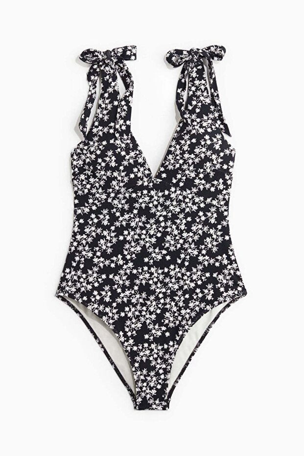 Padded-cup High Leg swimsuit