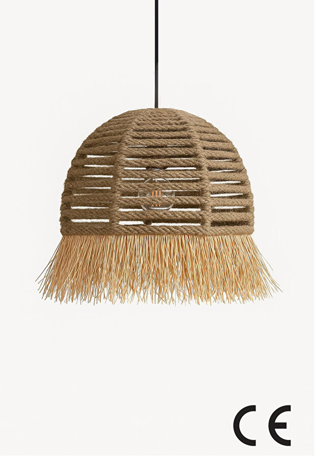 Rafina Handmade Tekli Sarkıt Jüt Avize - 4