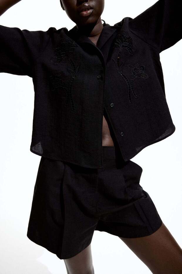 شورت من مزيج الكتان - 5