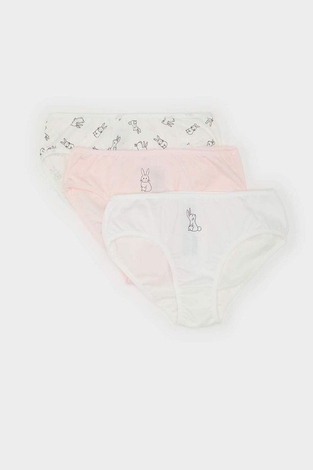 Kız Çocuk Desenli 3'lü Slip Külot E7068a825sp - 1