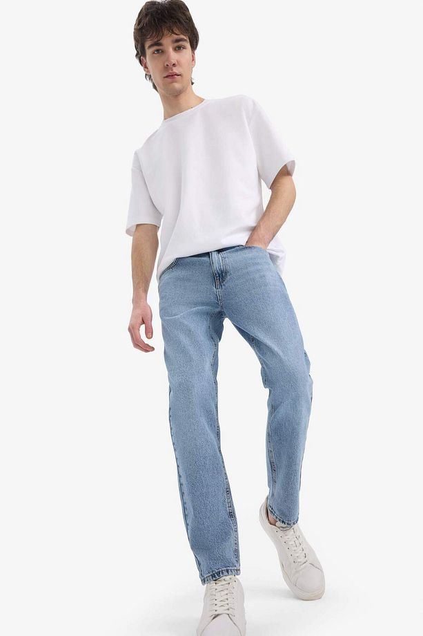 %100 Pamuk 90's Slim Fit Dar Kalıp Yüksek Bel Dar Paça Kar Yıkamalı Jean Pantolon F0161ax25sp - 3