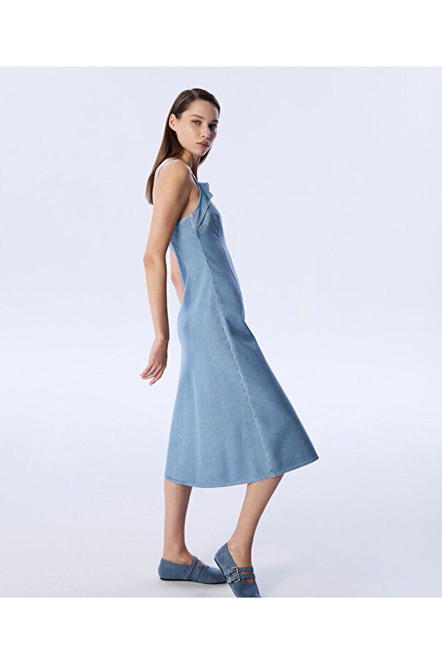 ASKILI JEAN ELBİSE - 4