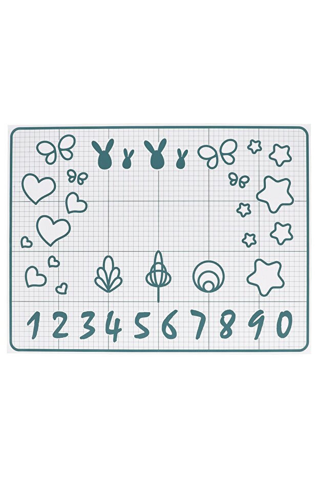 BAKTRADITION Baking mat, white/turquoise, 61 x 46 cm