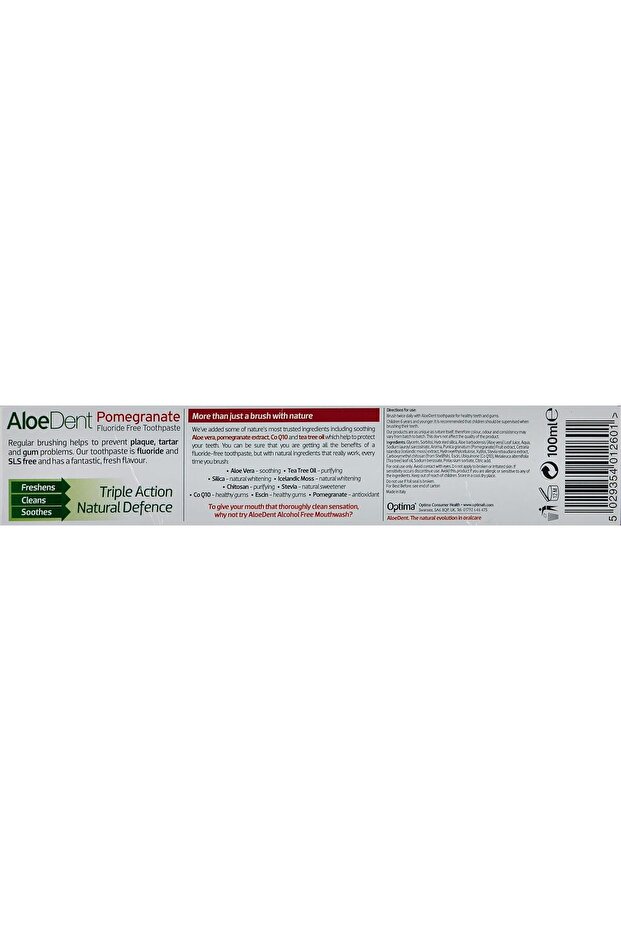 Aloe Dent Triple Action Pomegranate Toothpaste, 100 ml - 3